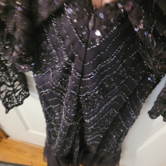 Patra eggplant color sequined dress & jacket - Picture 8 of 8